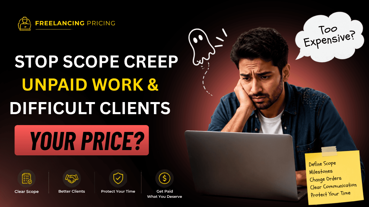 How Freelancers Stop Scope Creep, Unpaid Work, and Difficult Clients for Good